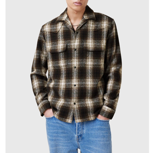 AllSaints Alvar Checked Western Relaxed Fit Shirt